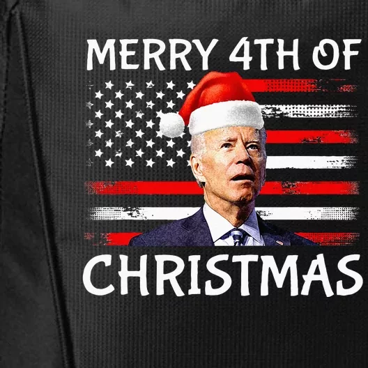 Funny Biden Confused Merry Happy 4th Of July Christmas Flag City Backpack