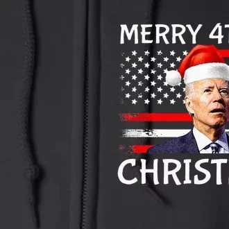 Funny Biden Confused Merry Happy 4th Of July Christmas Flag Full Zip Hoodie