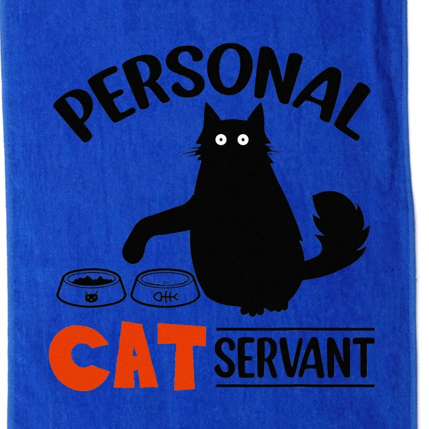 Funny Black Cat Personal Cat Servant Platinum Collection Golf Towel