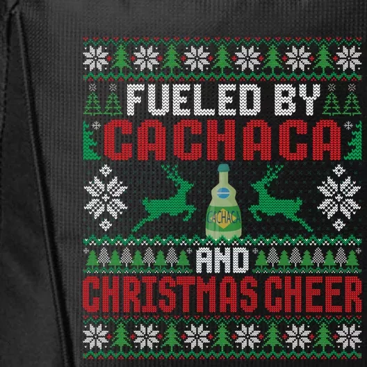 Fueled By Cachaca And Christmas Cheer Ing Xmas Party Gift City Backpack