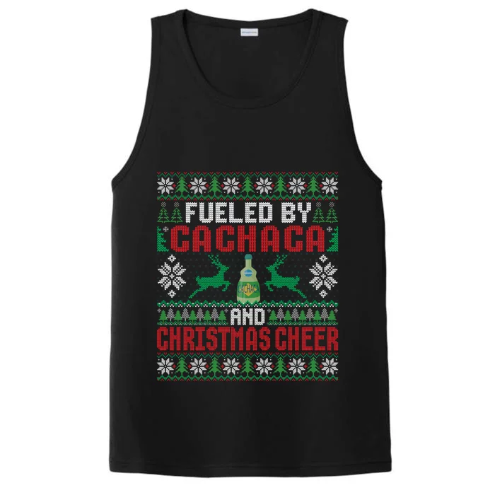 Fueled By Cachaca And Christmas Cheer Ing Xmas Party Gift Performance Tank