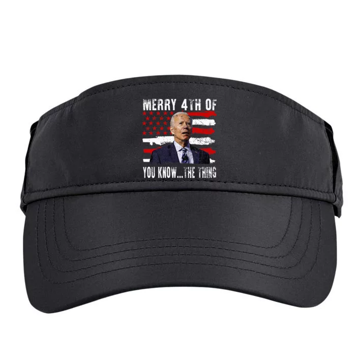 Funny Biden Confused Merry Happy 4th Of You Know...The Thing Adult Drive Performance Visor