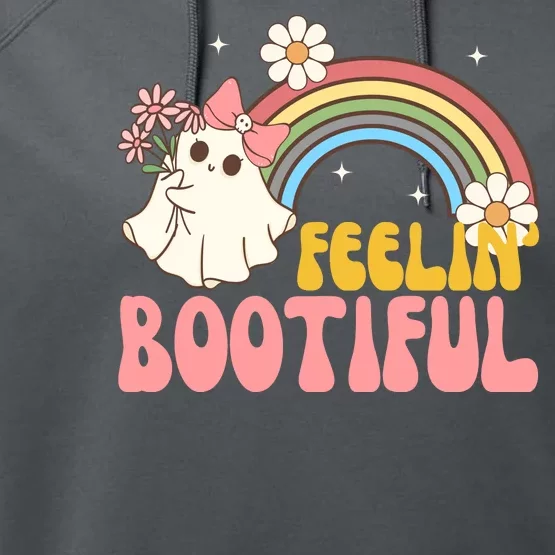 Feeling Bootiful Cute Retro Ghost Halloween Performance Fleece Hoodie