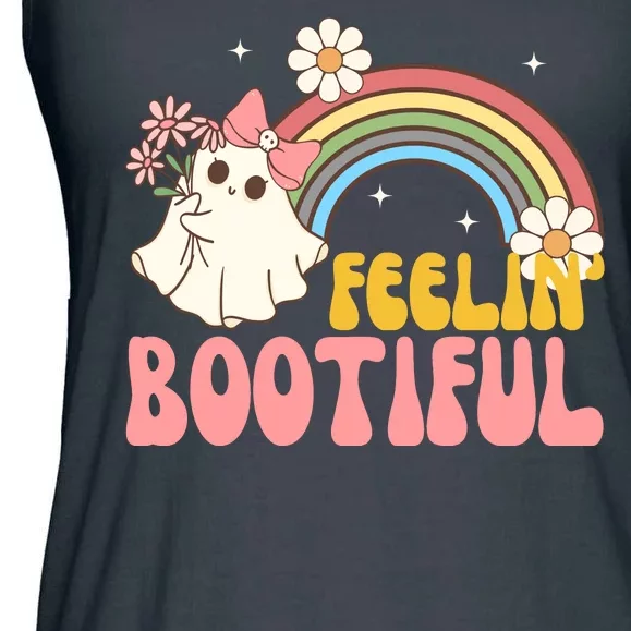 Feeling Bootiful Cute Retro Ghost Halloween Ladies Essential Flowy Tank