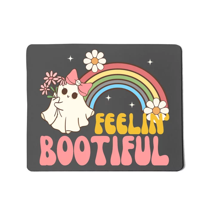 Feeling Bootiful Cute Retro Ghost Halloween Mousepad