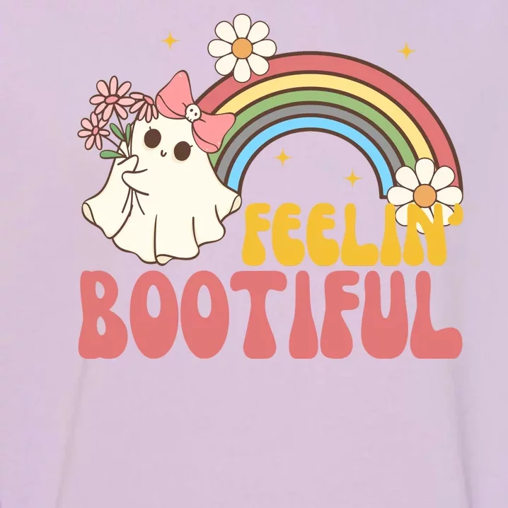 Feeling Bootiful Cute Retro Ghost Halloween Garment-Dyed Sweatshirt