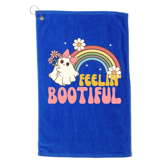 Feeling Bootiful Cute Retro Ghost Halloween Platinum Collection Golf Towel