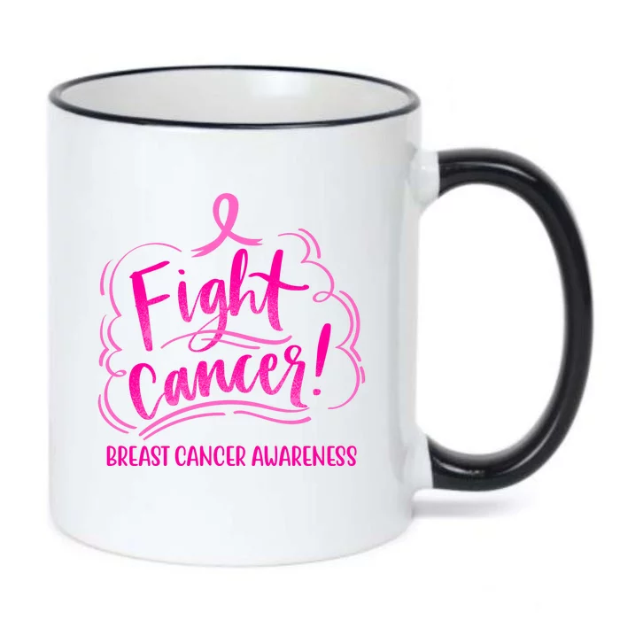 Fight Breast Cancer Awareness Black Color Changing Mug