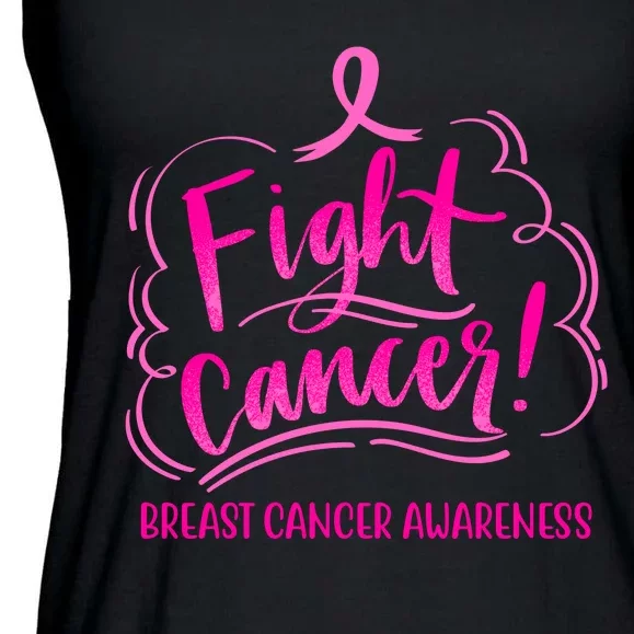 Fight Breast Cancer Awareness Ladies Essential Flowy Tank