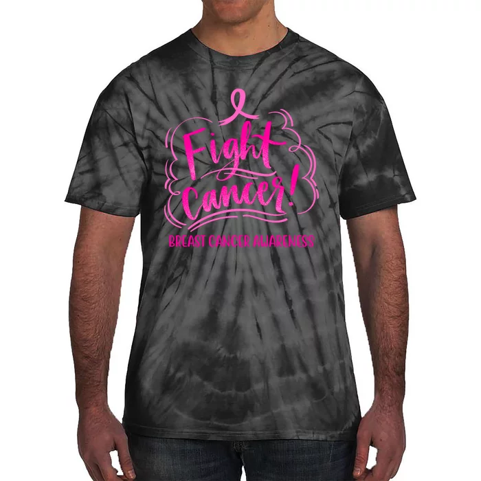 Fight Breast Cancer Awareness Tie-Dye T-Shirt