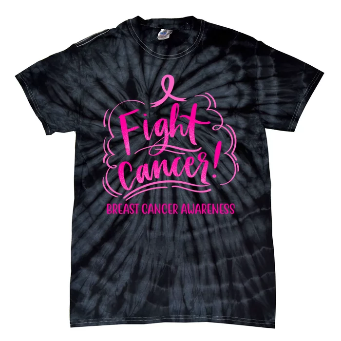 Fight Breast Cancer Awareness Tie-Dye T-Shirt