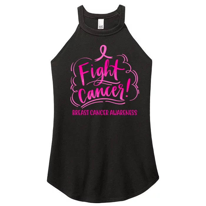 Fight Breast Cancer Awareness Women’s Perfect Tri Rocker Tank