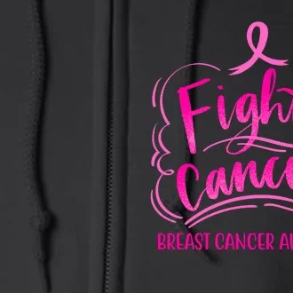 Fight Breast Cancer Awareness Full Zip Hoodie