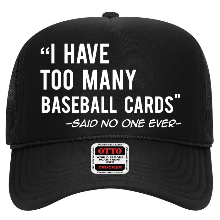 Funny Baseball Cards Collector Gift TShirt TShirt High Crown Mesh Trucker Hat