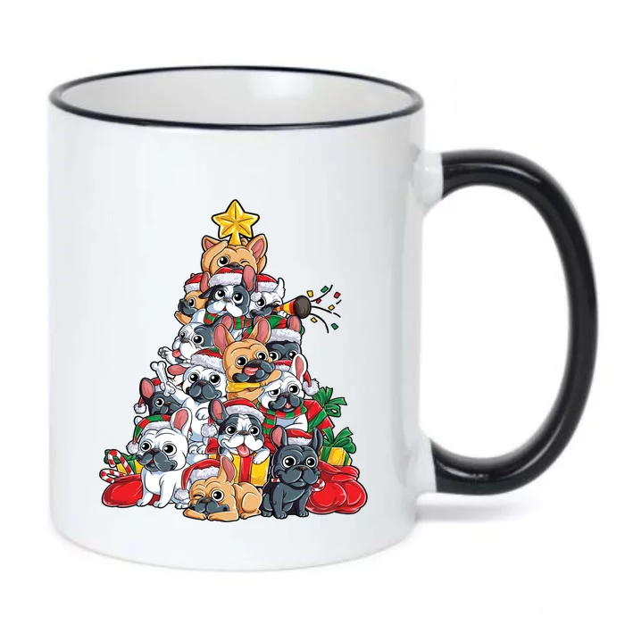 French Bulldog Christmas Tree Dog Santa Xmas Funny Gift Boys Cool Gift Black Color Changing Mug