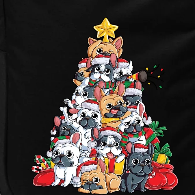 French Bulldog Christmas Tree Dog Santa Xmas Funny Gift Boys Cool Gift Impact Tech Backpack