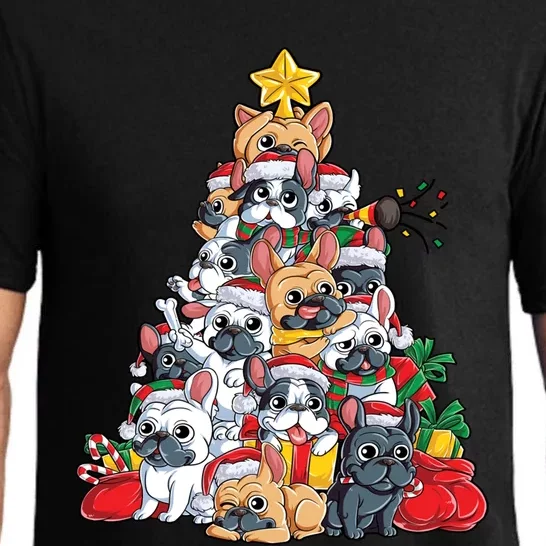 French Bulldog Christmas Tree Dog Santa Xmas Funny Gift Boys Cool Gift Pajama Set