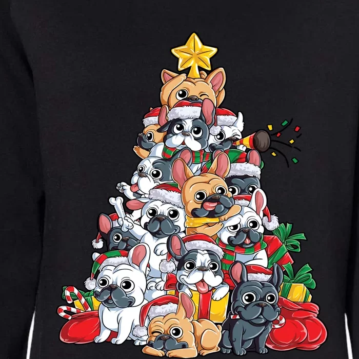 French Bulldog Christmas Tree Dog Santa Xmas Funny Gift Boys Cool Gift Womens California Wash Sweatshirt