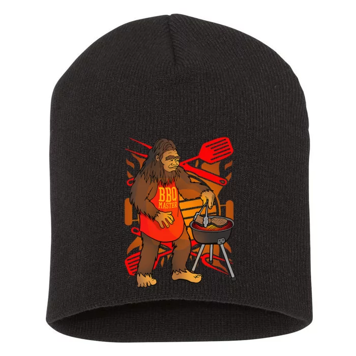 Funny Bigfoot Chef Grill BBQ Master Barbecue Gift Short Acrylic Beanie