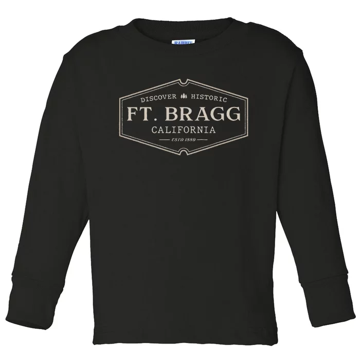 Fort Bragg California Ft. Bragg Ca Historic Toddler Long Sleeve Shirt