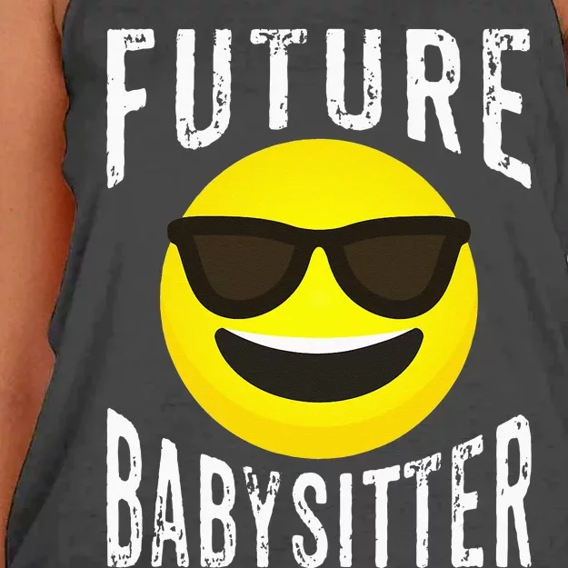 Future Babysitter Cool Future Babysitter Women's Knotted Racerback Tank