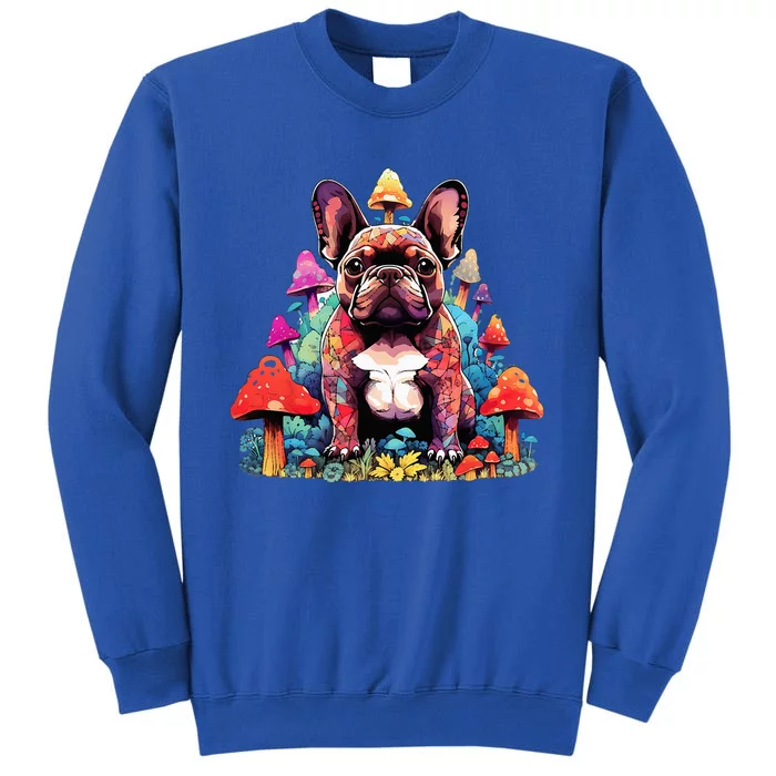 French Bulldog Colorful Pop Art Mushroom Dog Lover Tall Sweatshirt