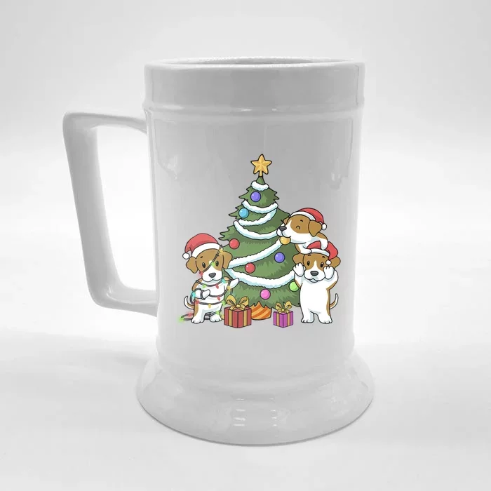 Funny Beagle Christmas Funny Gift Front & Back Beer Stein