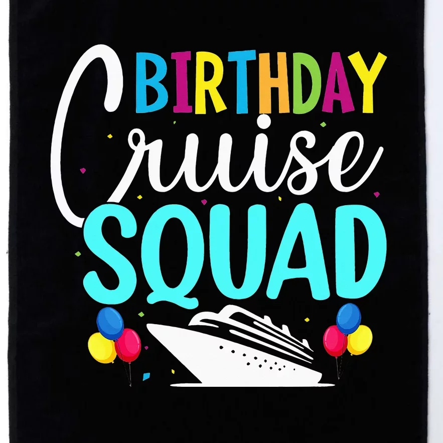 Funny Birthday Cruise Squad Cruising Ship Vacation Party Platinum Collection Golf Towel