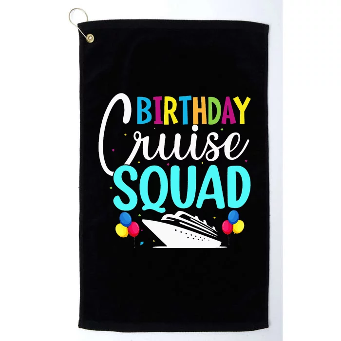 Funny Birthday Cruise Squad Cruising Ship Vacation Party Platinum Collection Golf Towel