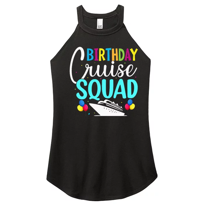 Funny Birthday Cruise Squad Cruising Ship Vacation Party Women’s Perfect Tri Rocker Tank