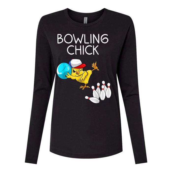 Funny Bowling Cute Bowling Chick Sports Athlete Womens Cotton Relaxed Long Sleeve T-Shirt