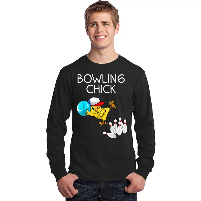 Funny Bowling Cute Bowling Chick Sports Athlete Long Sleeve Shirt