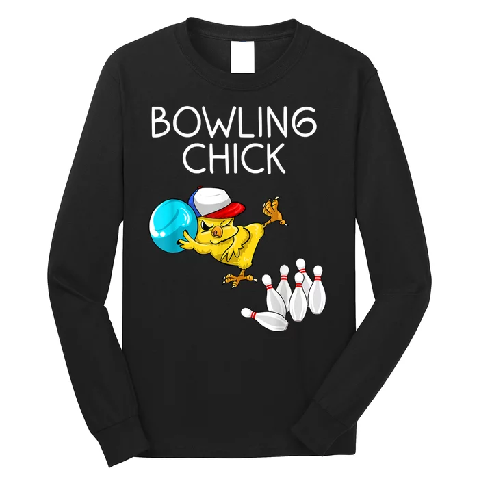 Funny Bowling Cute Bowling Chick Sports Athlete Long Sleeve Shirt