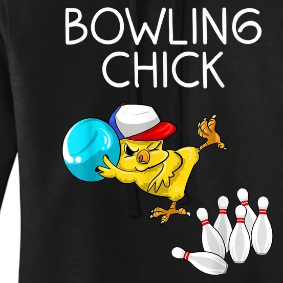 Funny Bowling Cute Bowling Chick Sports Athlete Women's Pullover Hoodie