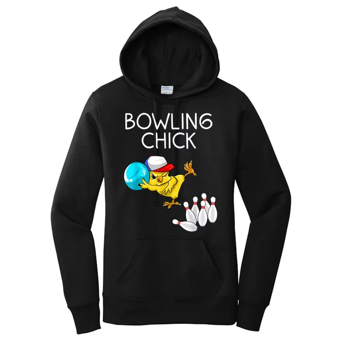 Funny Bowling Cute Bowling Chick Sports Athlete Women's Pullover Hoodie