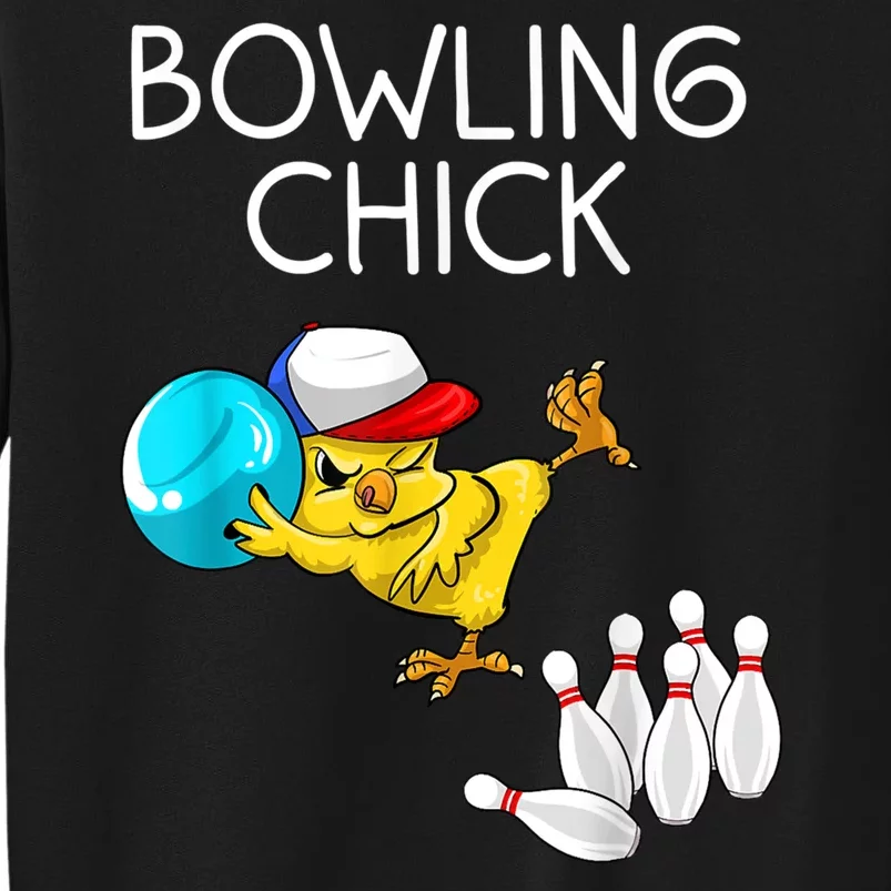 Funny Bowling Cute Bowling Chick Sports Athlete Tall Sweatshirt