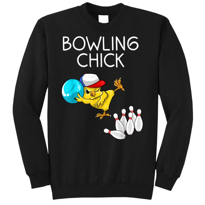 Funny Bowling Cute Bowling Chick Sports Athlete Tall Sweatshirt