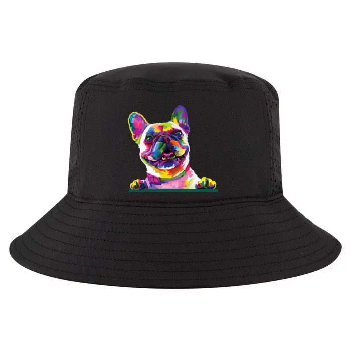 French bulldog Colorful happy Dog 's face Pop Art Style Cool Comfort Performance Bucket Hat