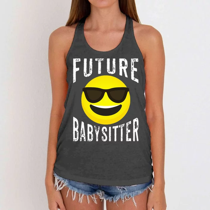 Future Babysitter Cool Future Babysitter Women's Knotted Racerback Tank