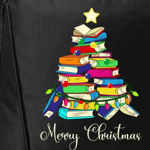 Funny Book Christmas Tree Merry Christmas Gift City Backpack