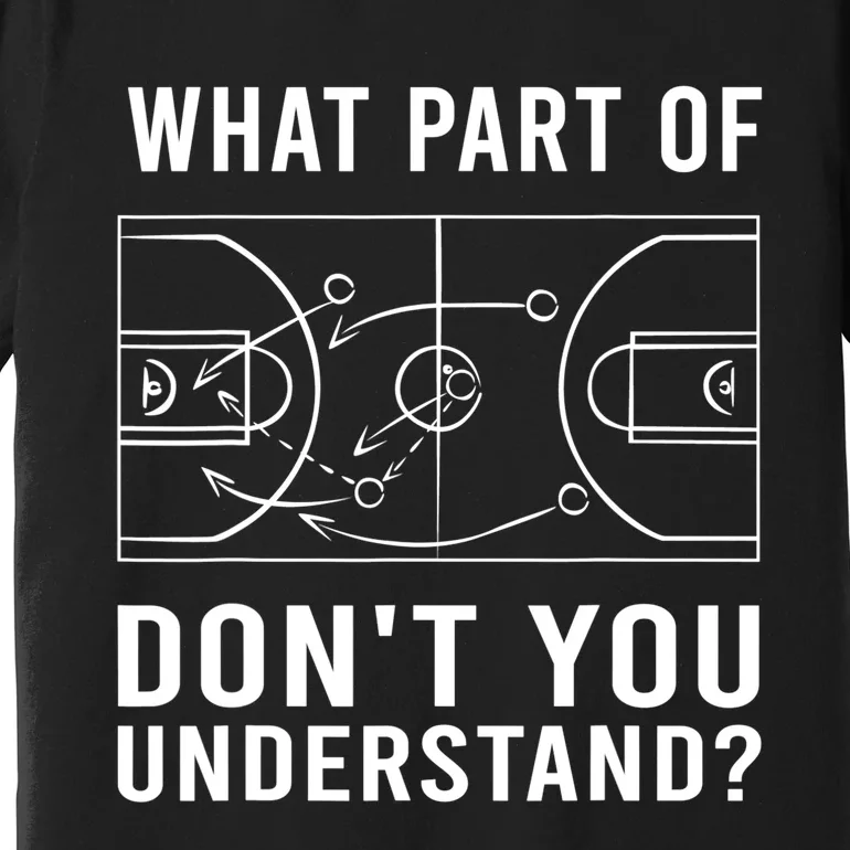 Funny Basketball Coach Gift For Men Women Tactic Diagram Board Gift Premium T-Shirt