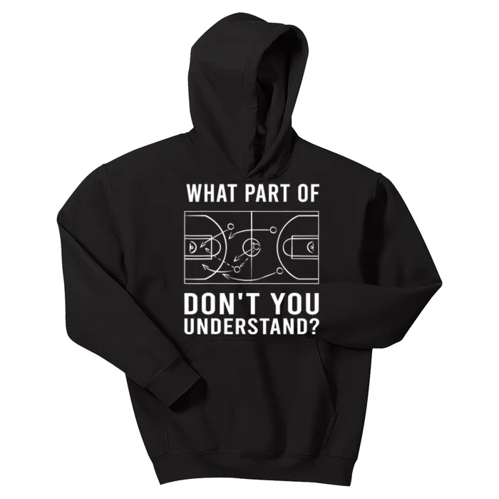 Funny Basketball Coach Gift For Men Women Tactic Diagram Board Gift Kids Hoodie