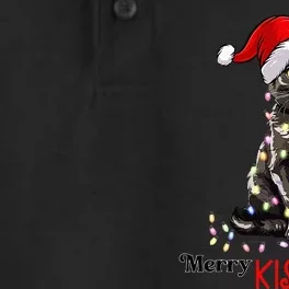 Funny Black Cat Merry Kissmyass Xmas Pajamas Chritsmas Dry Zone Grid Performance Polo