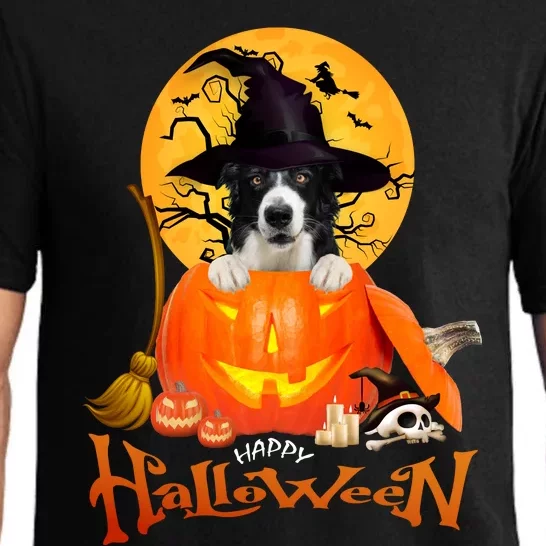 Funny Border Collie Dog Spooky Halloween Pajama Set