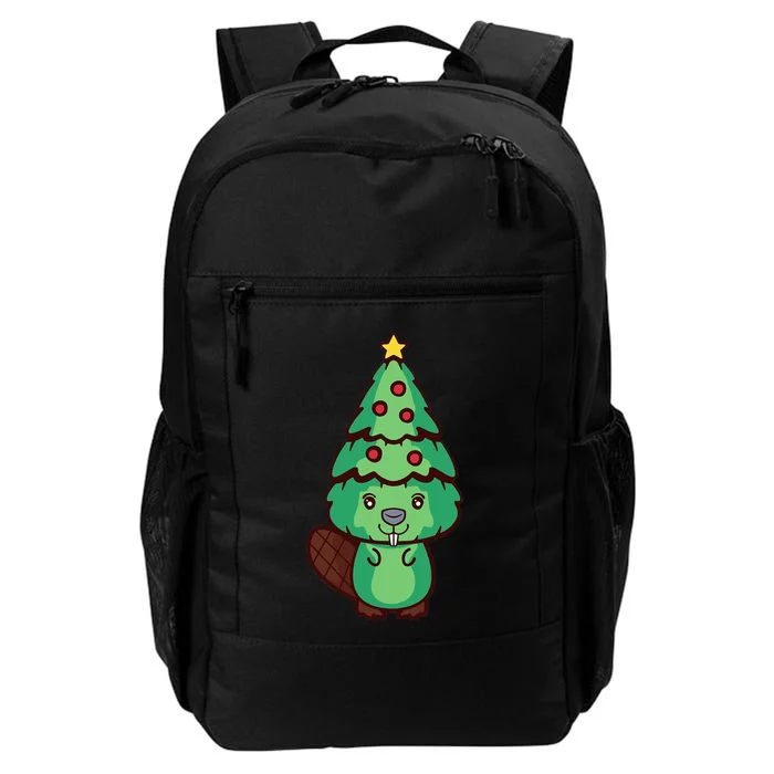 Festive Beaver Costume Christmas Tree Inspired Design Daily Commute Backpack