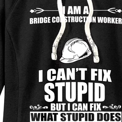 Funny Bridge Construction Worker Humor Costume Women's Fleece Hoodie