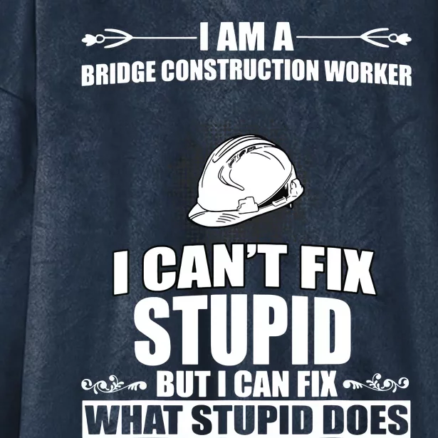 Funny Bridge Construction Worker Humor Costume Hooded Wearable Blanket