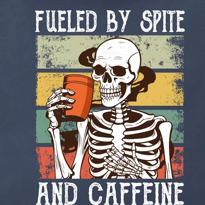 Fueled By Cskeleton Coffe Lover Zip Tote Bag