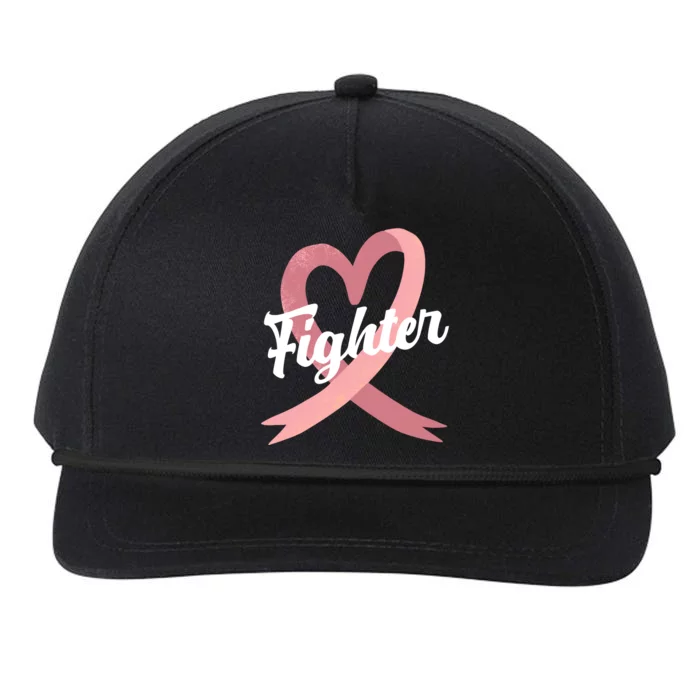 Fighter Breast Cancer Awareness Heart Snapback Five-Panel Rope Hat