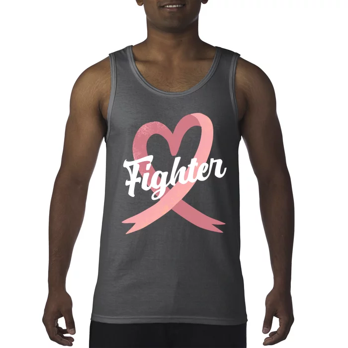 Fighter Breast Cancer Awareness Heart Tank Top